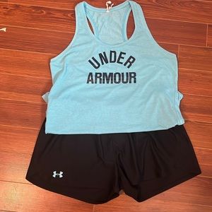 Under Armour short and muscle shirt size Large set gently worn